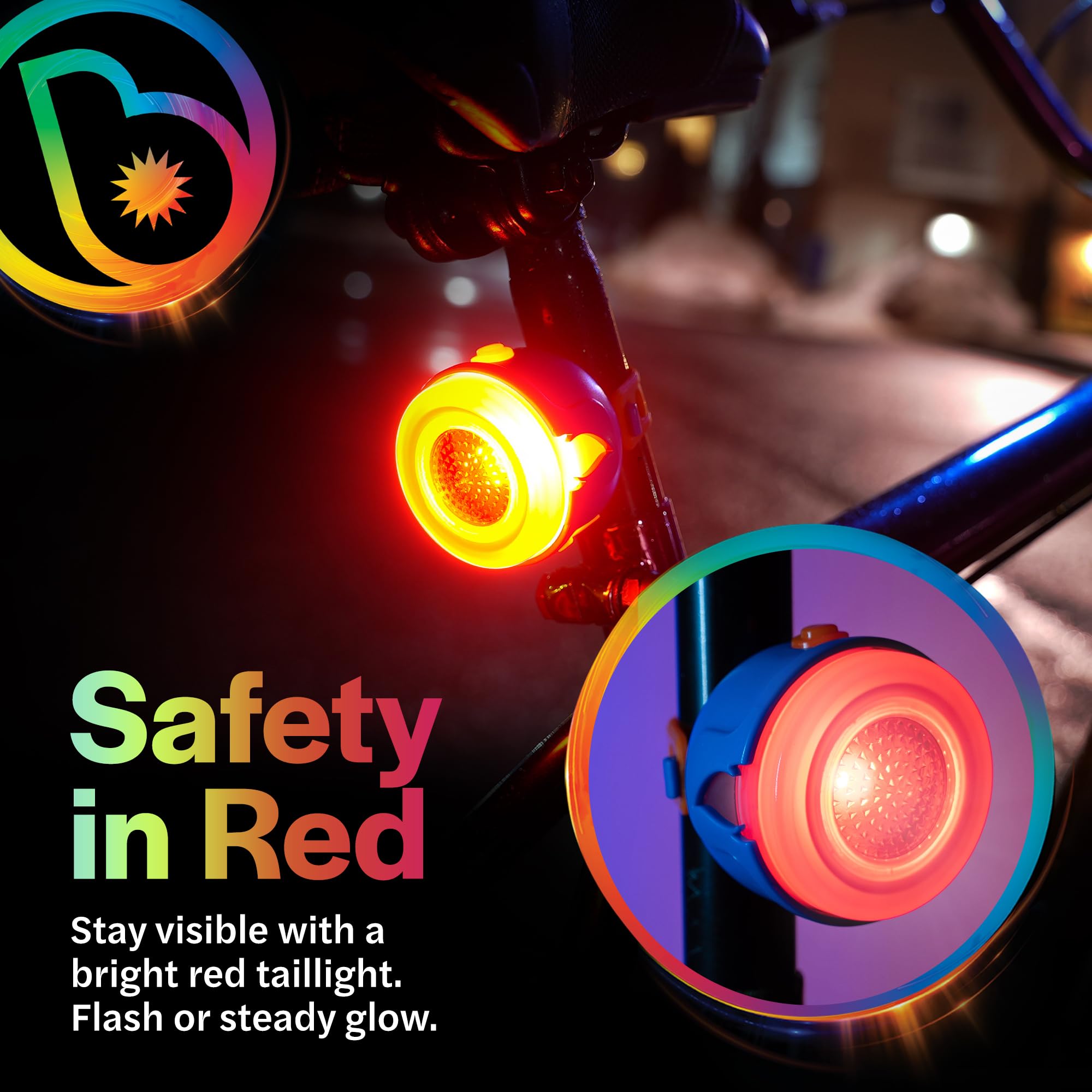 Amazon.com : Brightz RideBrightz LED Bike Headlight and Tail Light